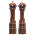 10" Imperial Walnut Pepper Mill/Salt Shaker Set